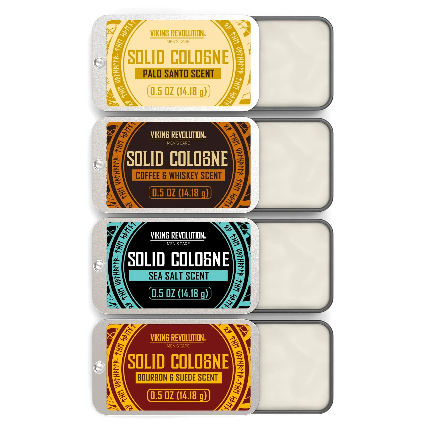 Viking Revolution Solid Cologne Set - Variety 3-0.5 oz (4 Pack)