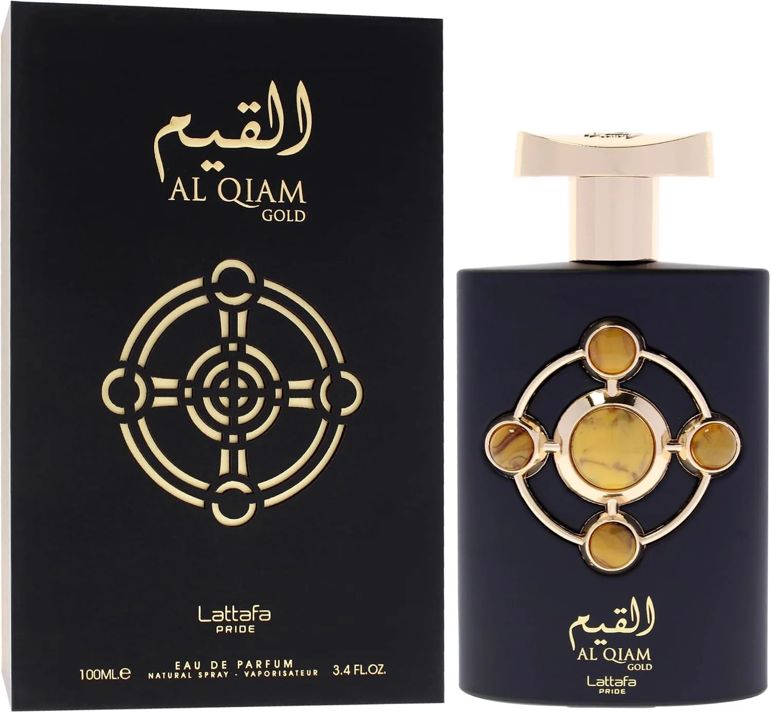 Lattafa Perfumes Al Qiam Gold for Unisex Eau de Parfum Spray, 3.4 Ounce