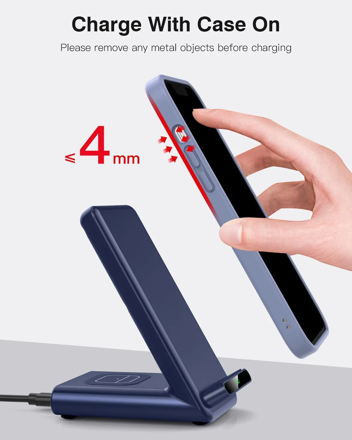 Wireless Charging Station,3 in 1 Charging Stand for Apple Multiple Devices