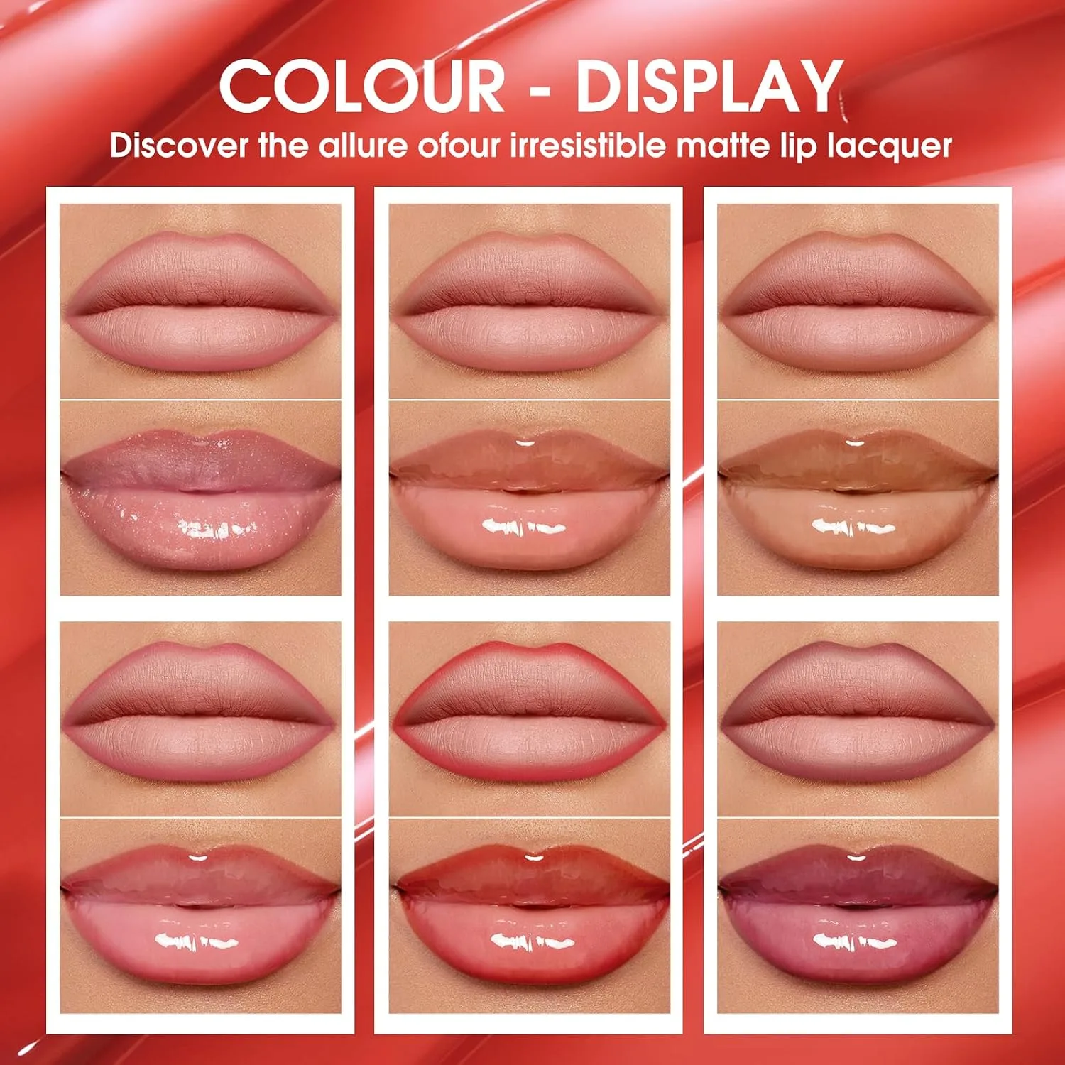 12Pcs Lip Liner and Gloss Set, Hydrating Lip Oil Combo Set, Tinted Plumping