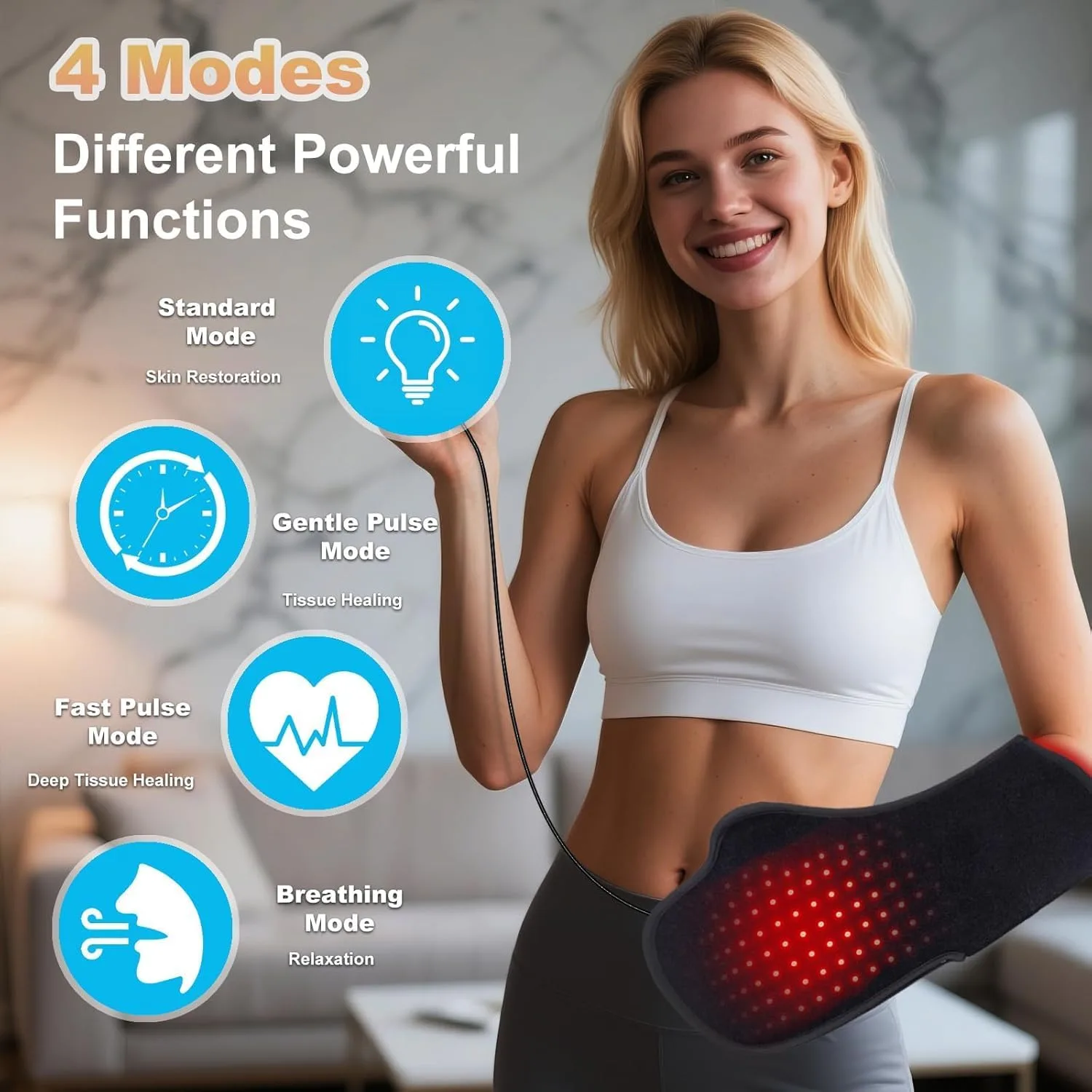 Red-Light-Therapy-for-Hands,2026 Upgraded 4 Modes Infrared Light Therapy | for Finger Wrist Pain Relief,150 Dual Wavelength LED,Consisting of Adjustable Power and Time Controller,16.5 * 7.8IN