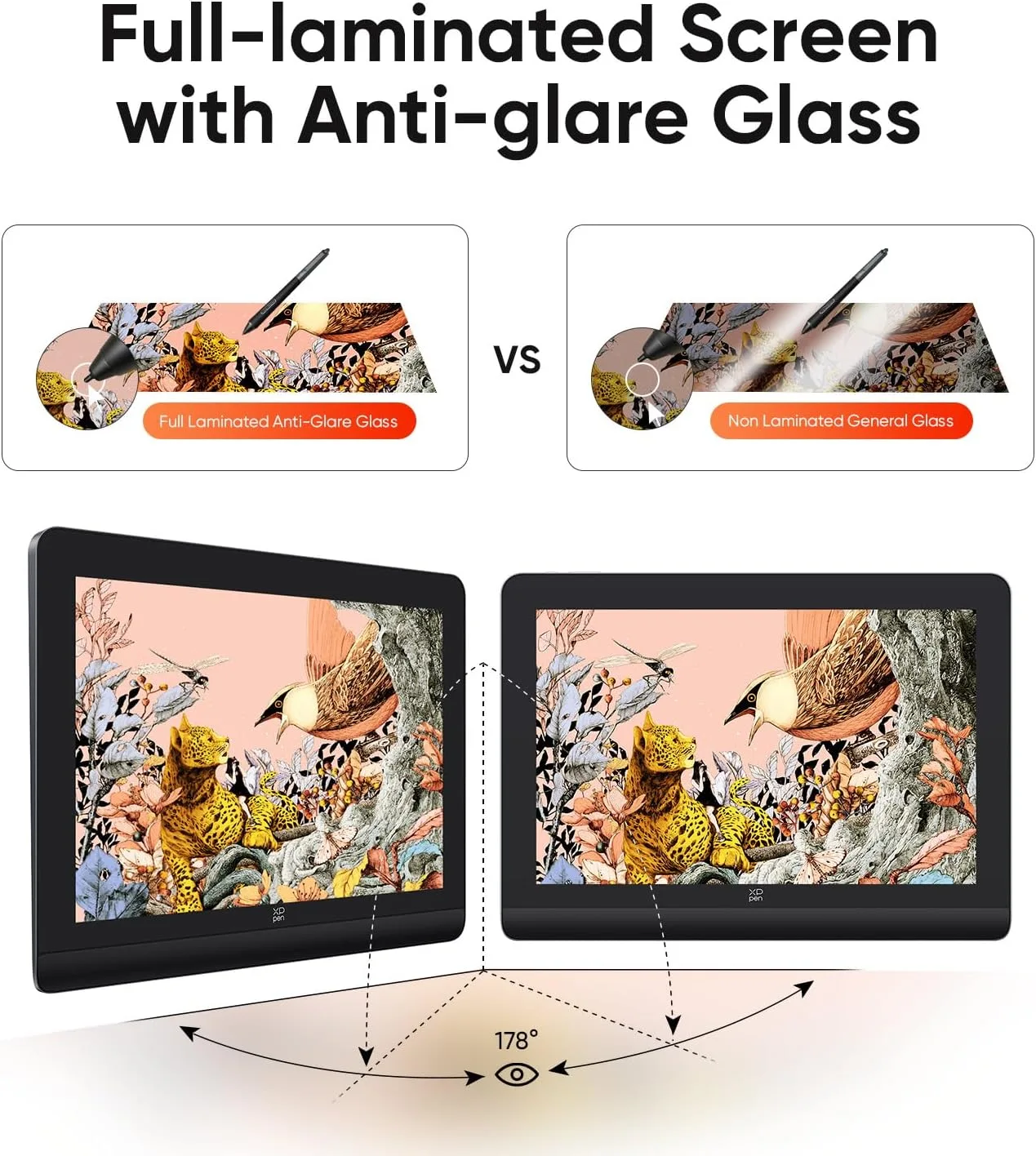 XPPen Artist Pro 16 Gen2 2.5K 16 inch QHD Drawing Tablet with Full Laminated Anti-Glare Screen 16384 Pressure Levels X3 Pro Battery-Free Stylus 159% sRGB Tilt Graphic Drawing Tablet with Mini Keydial