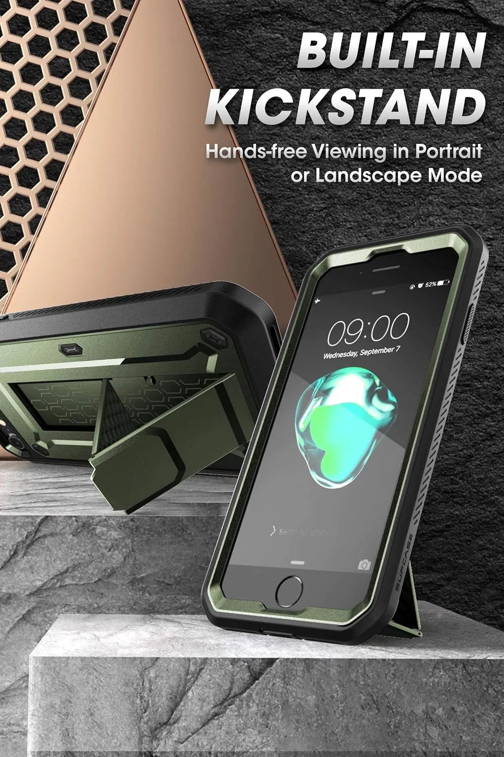 SUPCASE for iPhone SE 3rd / SE 2nd /7/8 Case with Screen Protector, Guldan