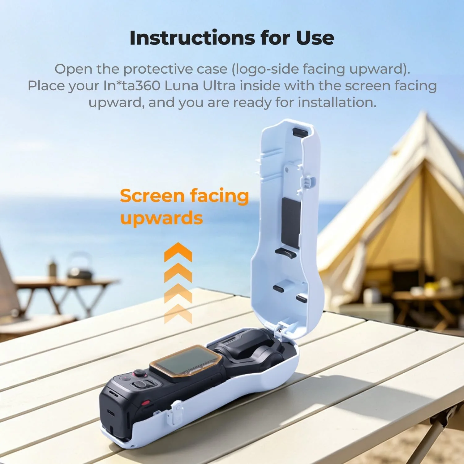K&F CONCEPT Protective Case Blue Compatible with Insta360 Luna Ultra