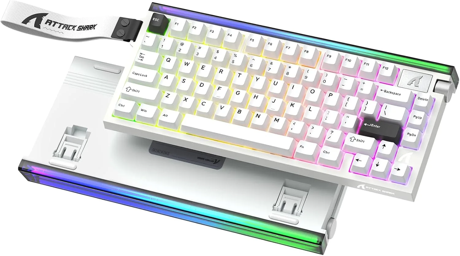 Teclado Gamer Attack Shark R85 HE Mecánico RGB 75% Blanco