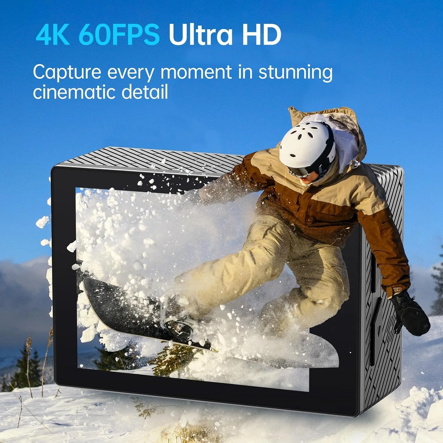 4K Action Camera 20MP Touch Screen WiFi EIS 131FT Waterproof