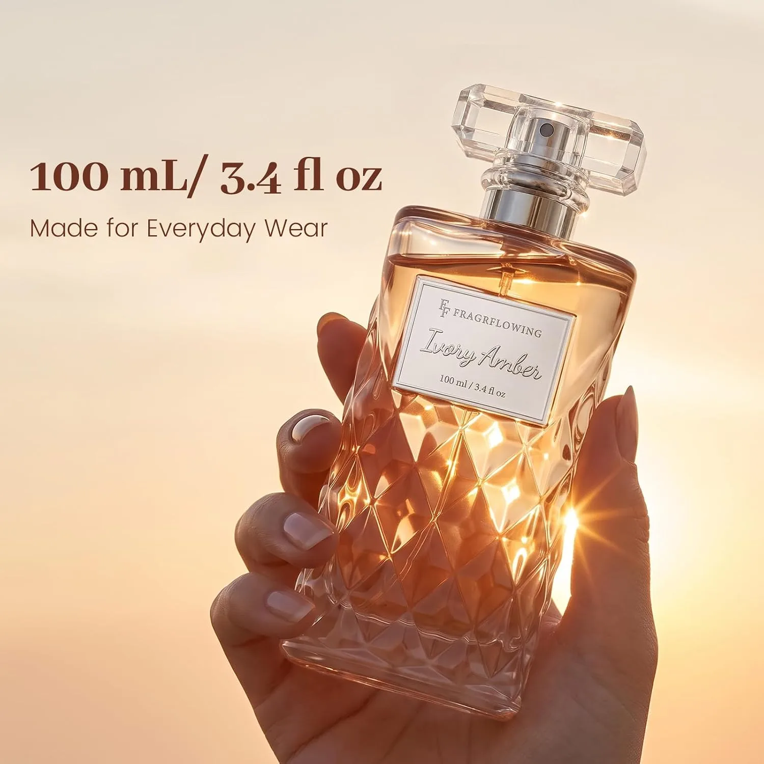 FF FRAGRFLOWING Perfume for Women, Long-Lasting Floral Fragrance, 3.4 Fl Oz