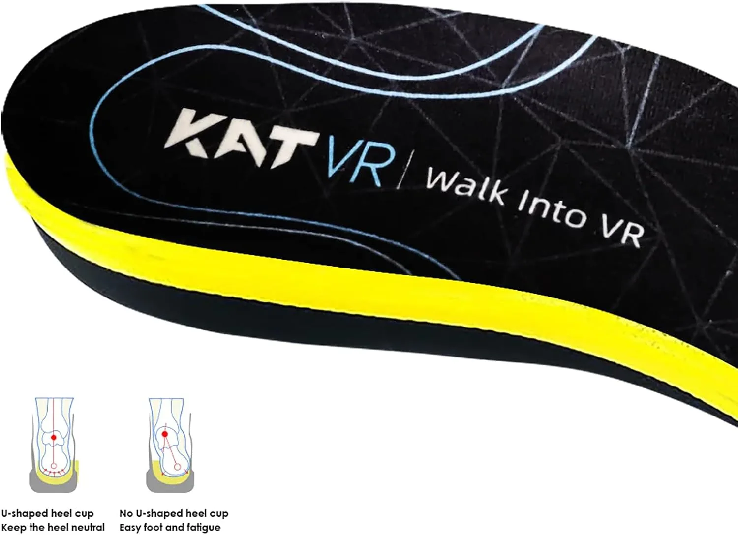 KAT VR Fitness Comfort Insoles for KAT Walk VR Shoes – Moisture-Wicking Shock-Absorbing Cushion Inserts US Size 9.5