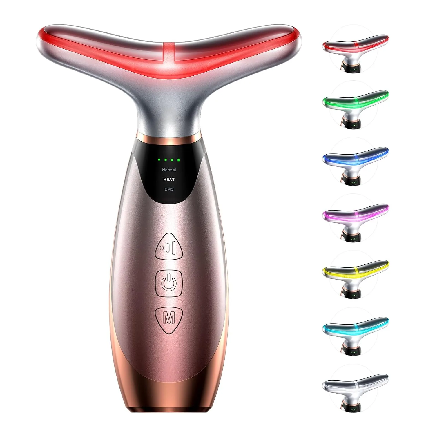 Pedete Facial Massager, 7 Colors Red Light Therapy for Face and Neck