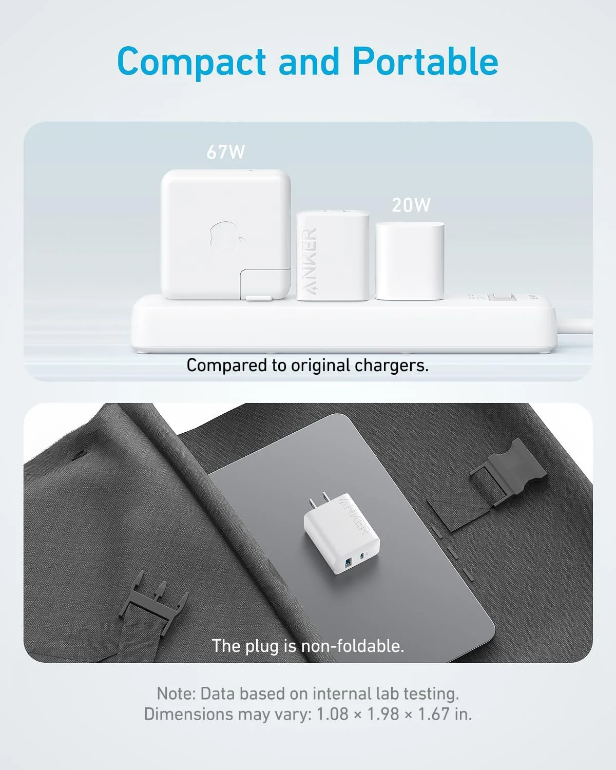 Anker Phone Charger, 20W USB C Charger Block, Type C Charger Fast Charging
