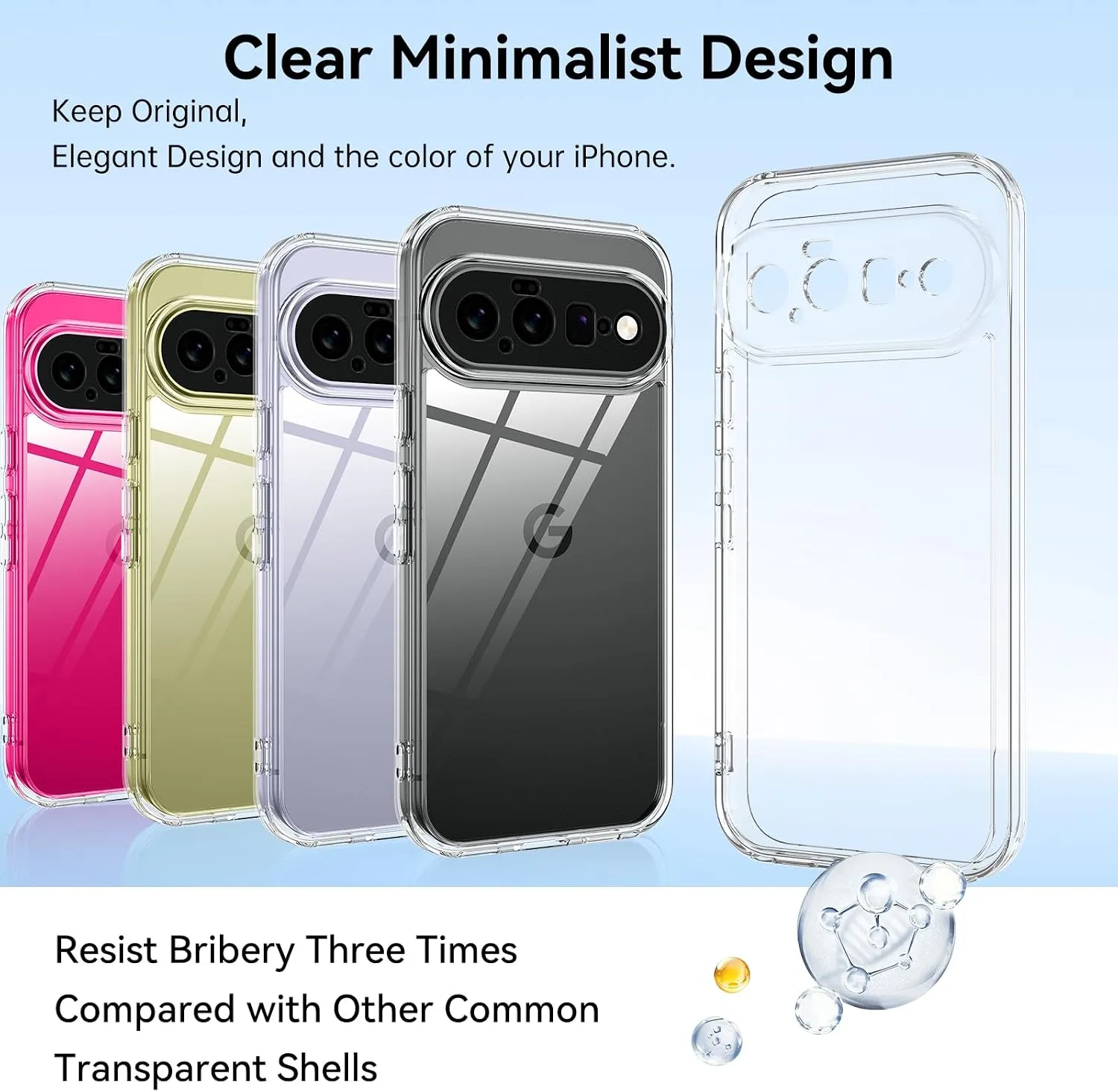 YINLAI Case for Google Pixel 11 6.3-Inch 2026, Crystal Clear