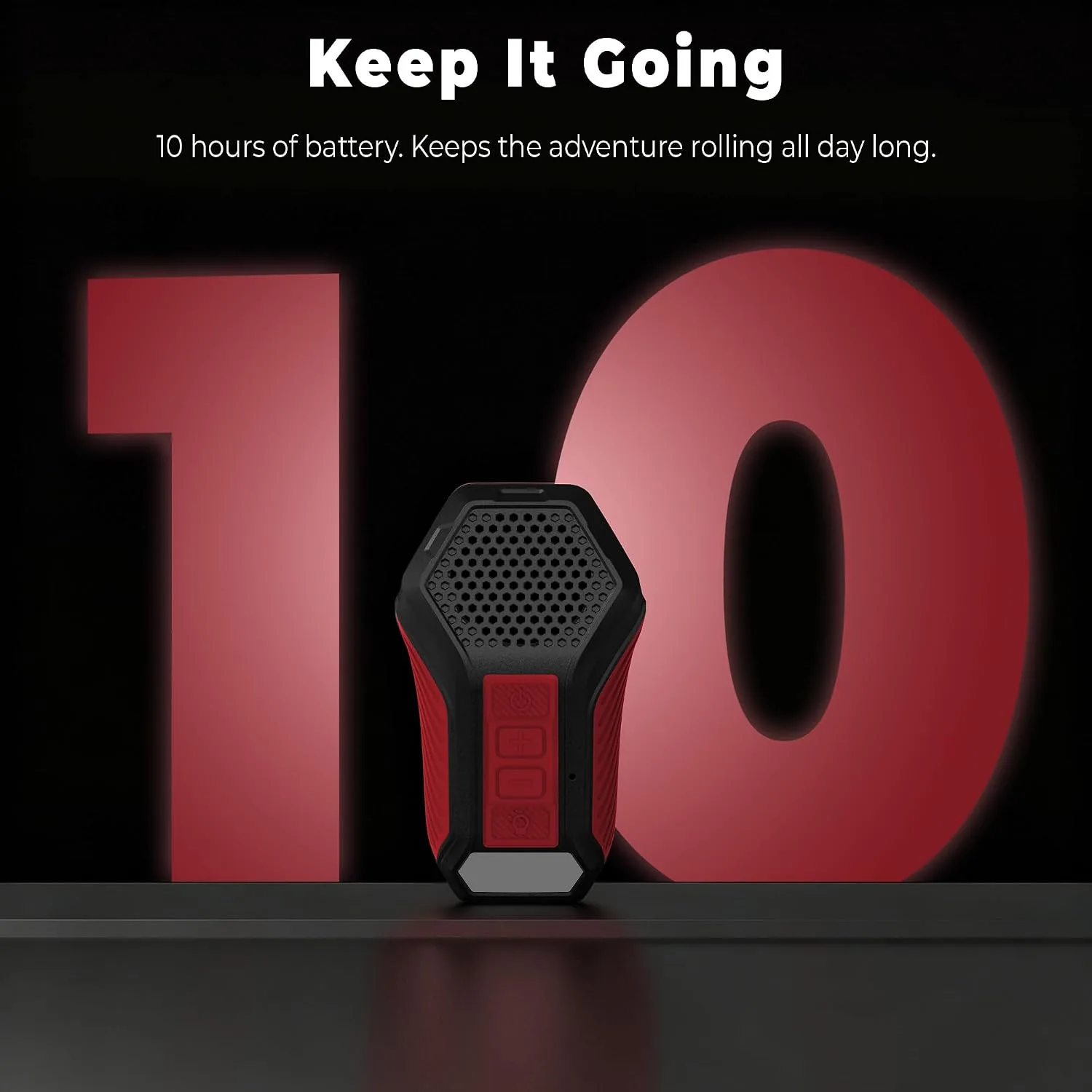 Clip-on Wearable Bluetooth Speaker, Built-in Mic, Light & Warn Lamp