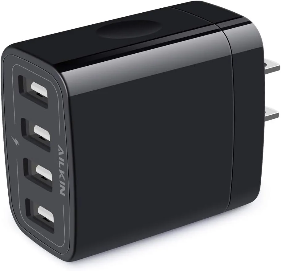 Wall Charger, USB Charger Adapter, AILKIN 4.8A 4Multi Port Fast Charging