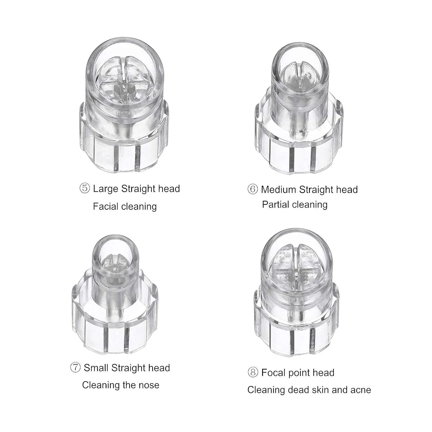 Elitzia 8Pcs Hydrodermabrasion Tips Set for Aqua Peel Beauty Machine