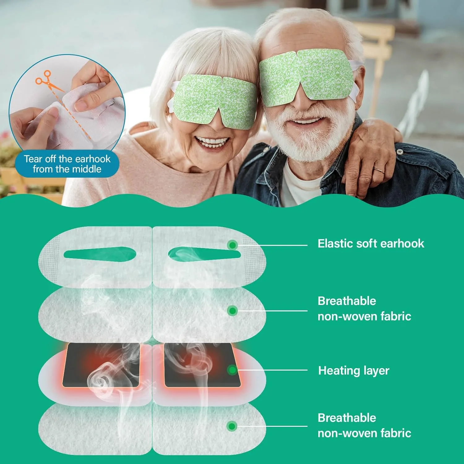 16 Packs Steam Eye Mask,Warm Eye Compress for Dry Eyes Sleep Mask,Hot Auto Heated Eye Masks Relaxing Items for Women Moist Heat for Eyes Soothing Eye Fatigue,Disposable EyeMask for SPA Essentials