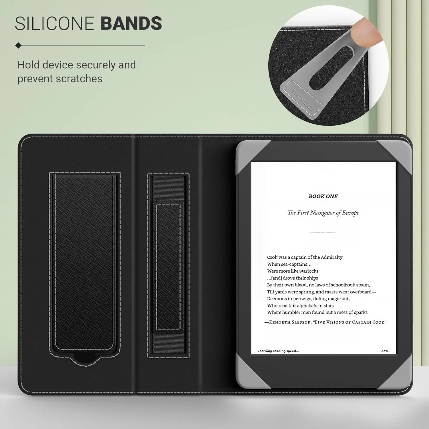 Moko Universal Case for 6 inch eReaders&Tablets, Black