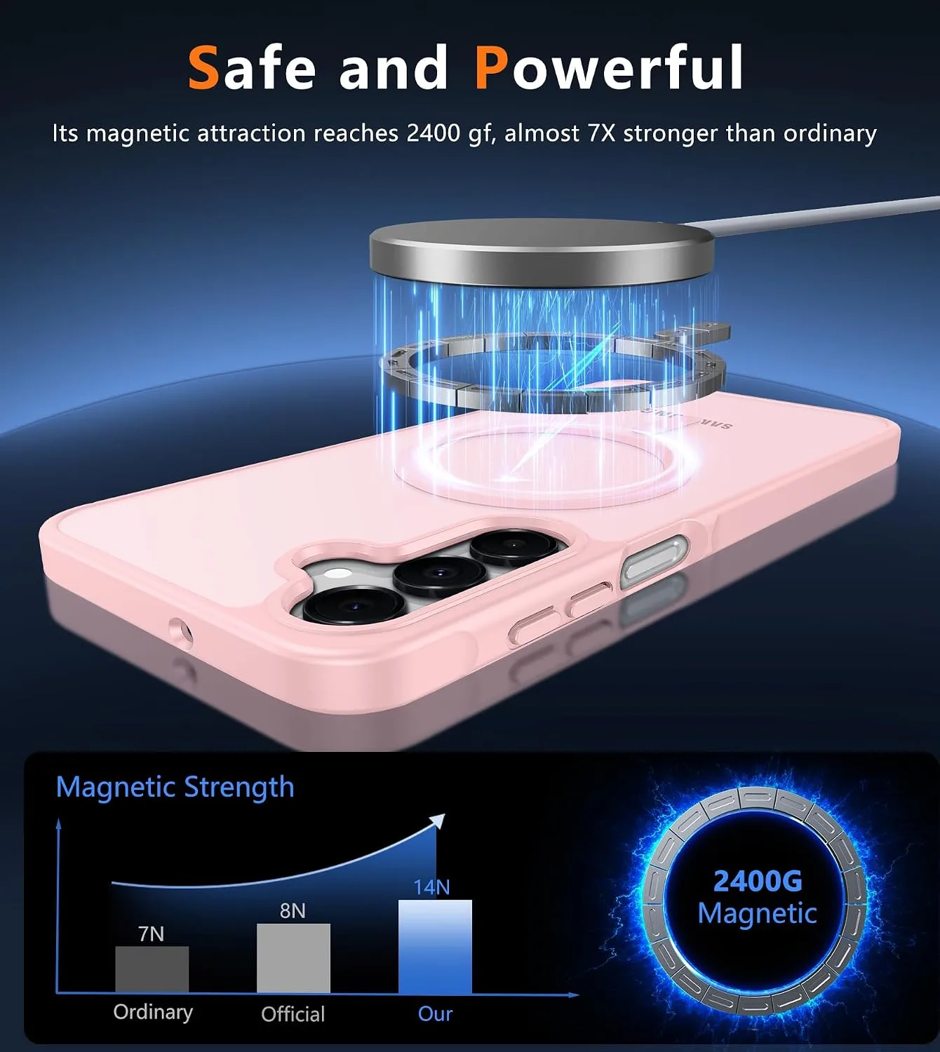 FNTCASE for Samsung Galaxy A26 5G Phone Case, Fit for Magsafe, Light Pink