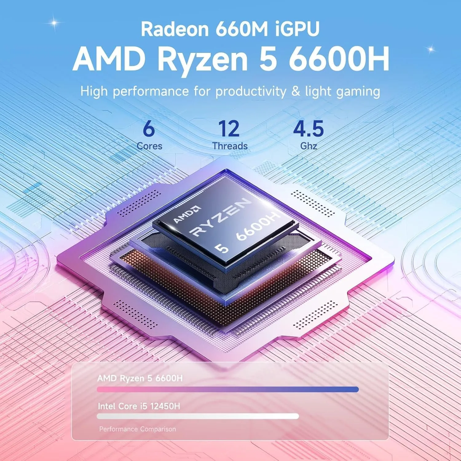 NIMO 17.3" FHD AI Creator Laptop, 6-Core AMD Ryzen 5 32GB 5600MHz 1TB SSD