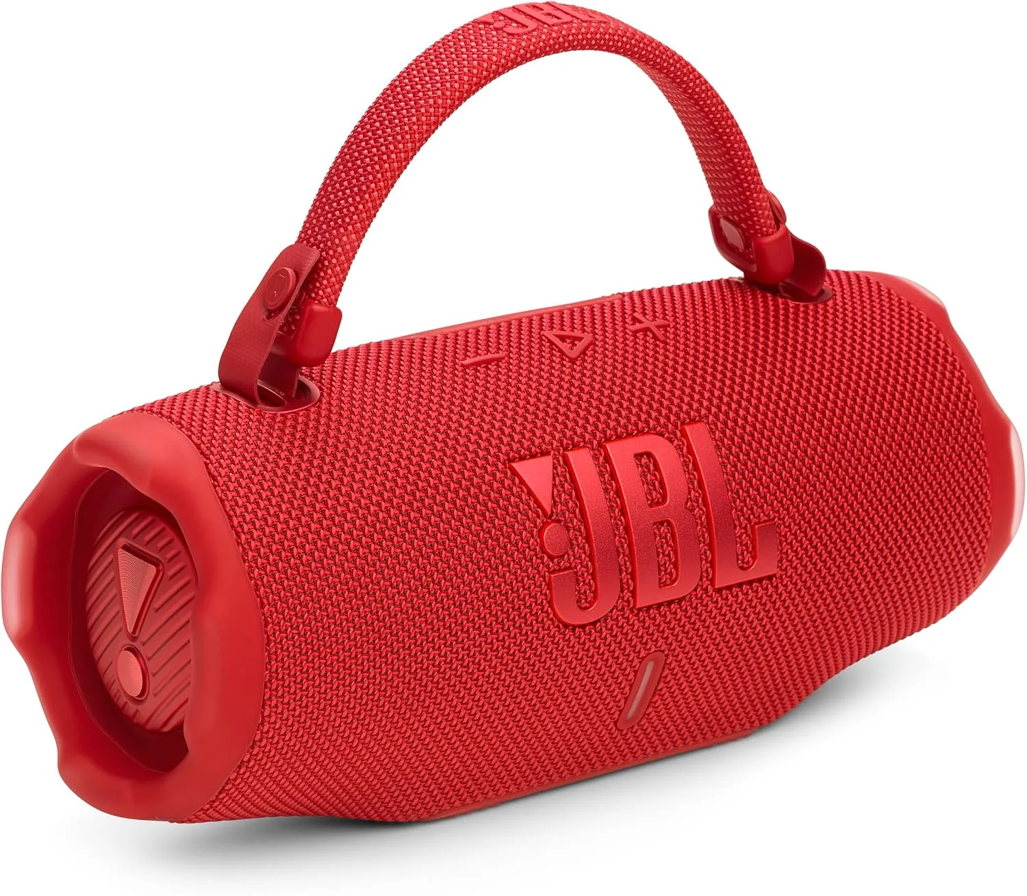 JBL Charge 6 - Portable Waterproof & Drop-Proof Bluetooth Speaker, Bold Pro Sound with AI Sound Boost, 28Hrs of Playtime, Built-in powerbank & Comes with a Sturdy/Removable Carrying Strap (Red)