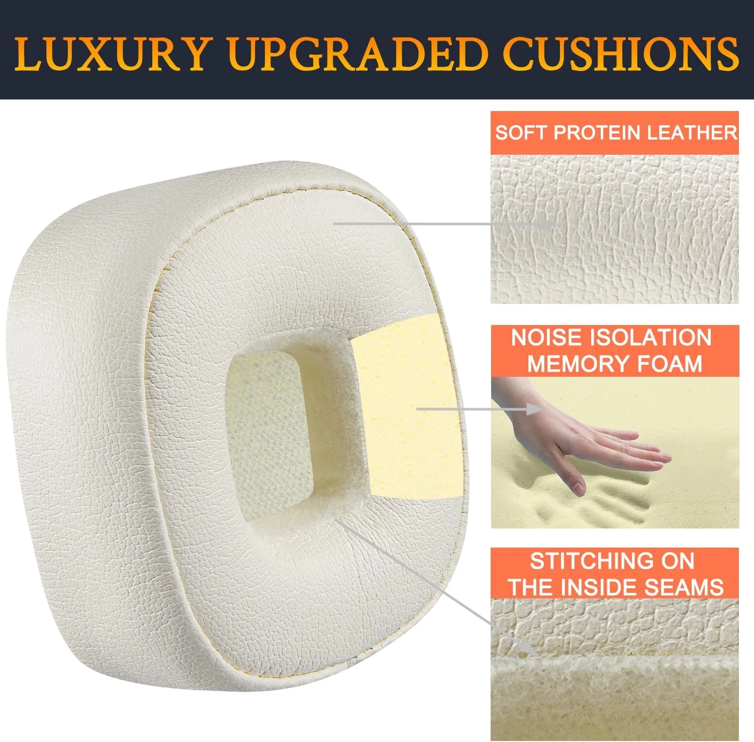 SOULWIT Earpads for Marshall Major V - Cream