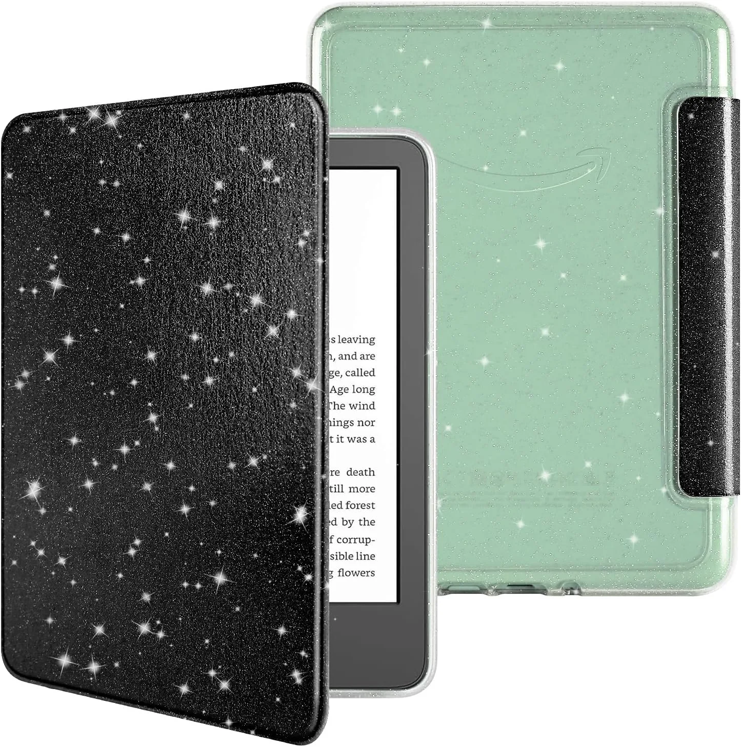 Glitter Case for 6" Kindle Basic 11th Gen 2024/2022,Glitter Black