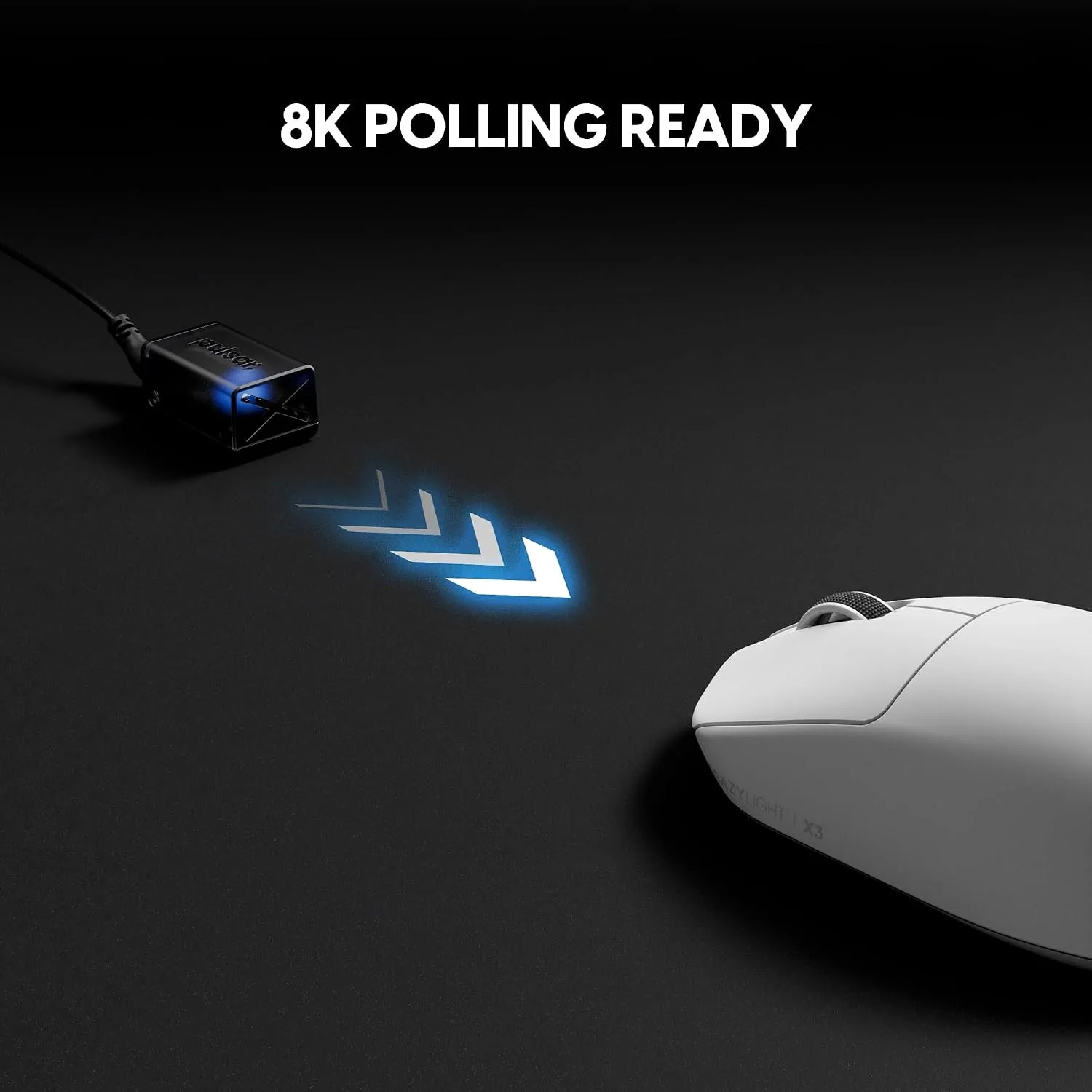 Pulsar Gaming Gears X3 LHD Crazylight Gaming Mouse, Mini, Uyuni White