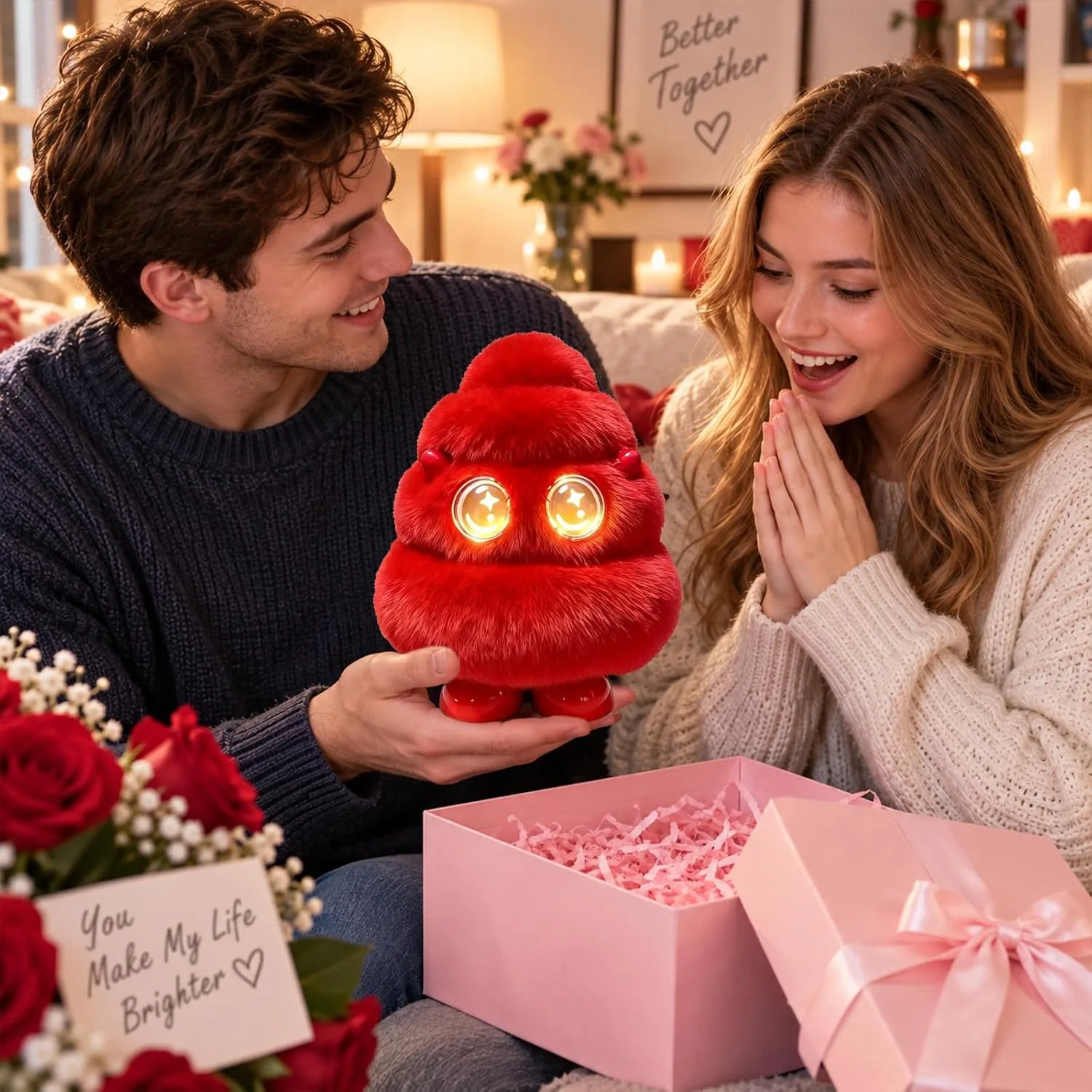 Christmas Tree Plush Bluetooth Speaker With LED,15W Speaker with Deep Bass