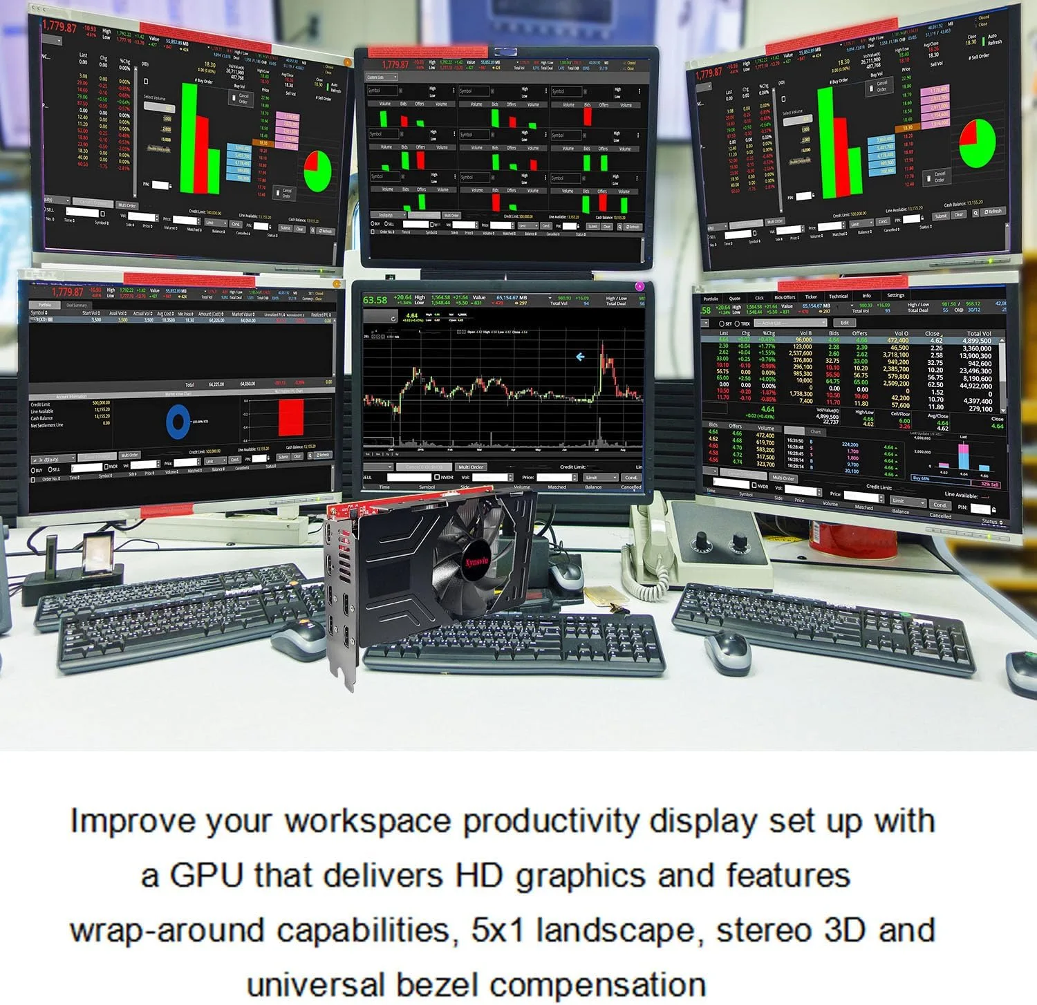 R7 350 4GB GDDR5 6 HDMI Multi Monitor Graphics Card