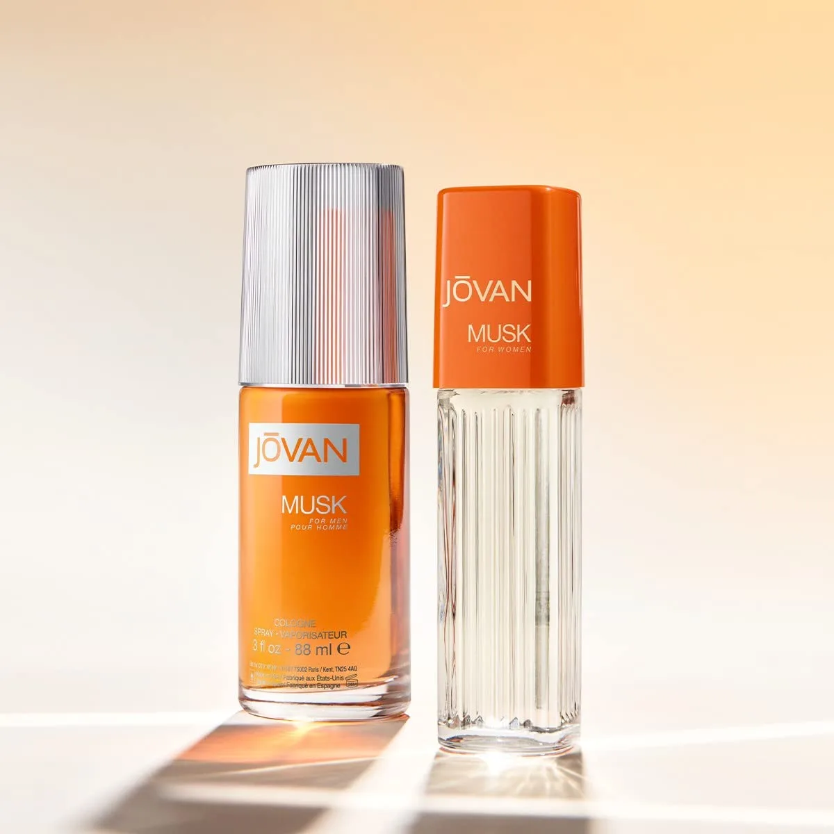 Jovan Musk for Men Eau de Cologne Spray 3 fl oz (Pack of 2), Notes of Carnation, Lavender, and Amber, Men's Fragrance, Long Lasting, Everyday Fragrance, Travel Size