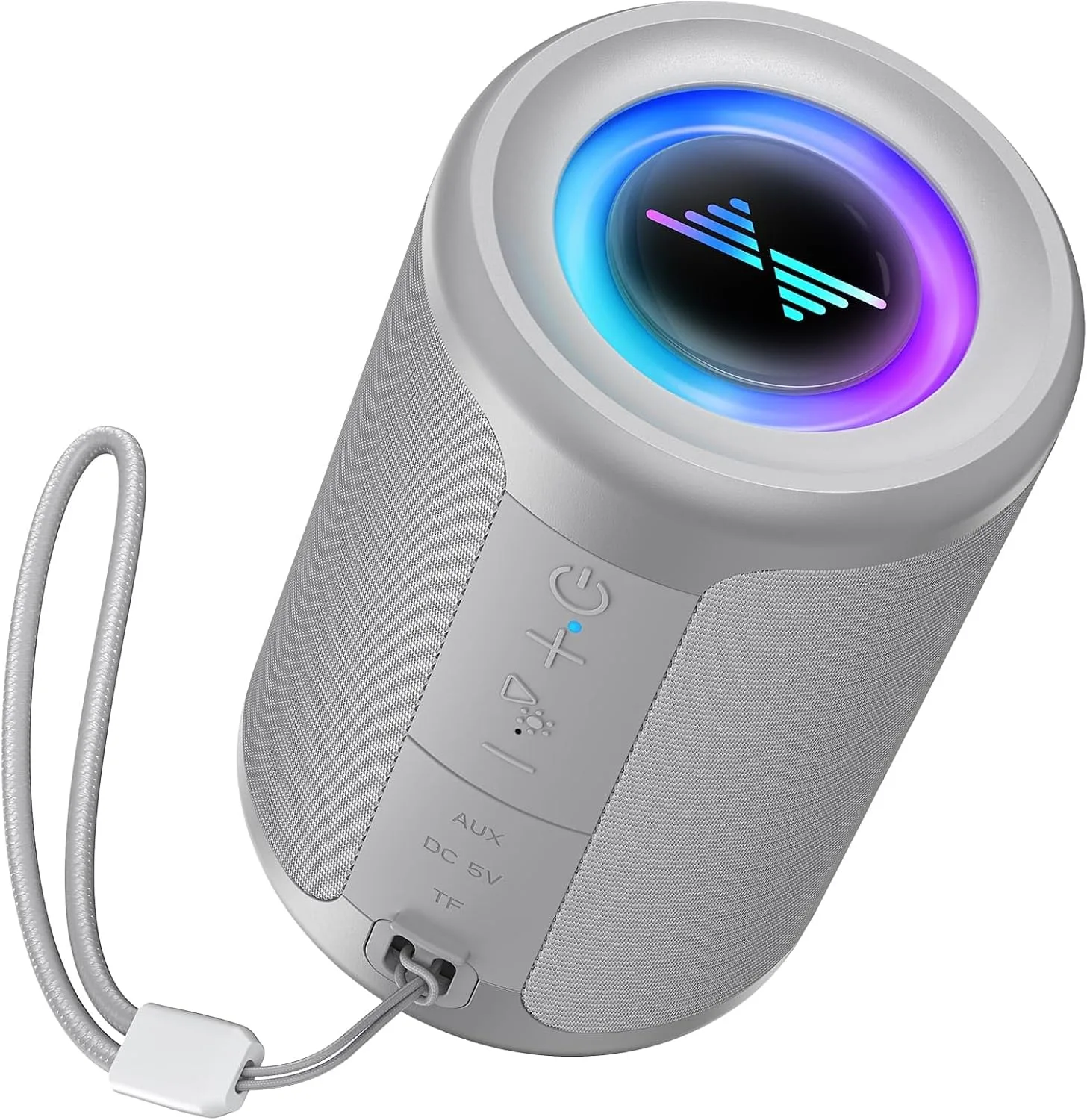 LENRUE Small Portable Bluetooth Speaker with Lights, TWS Stereo Surround Sound, Type C Powered, Bluetooth 5.3, AUX TF Card Input, Wireless for Outdoor Home, Coolest Gifts