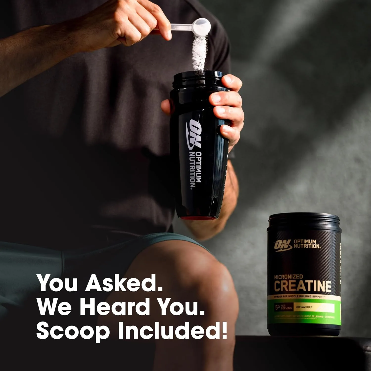 Optimum Nutrition Creatine Monohydrate Powder, Unflavored, 240 Servings