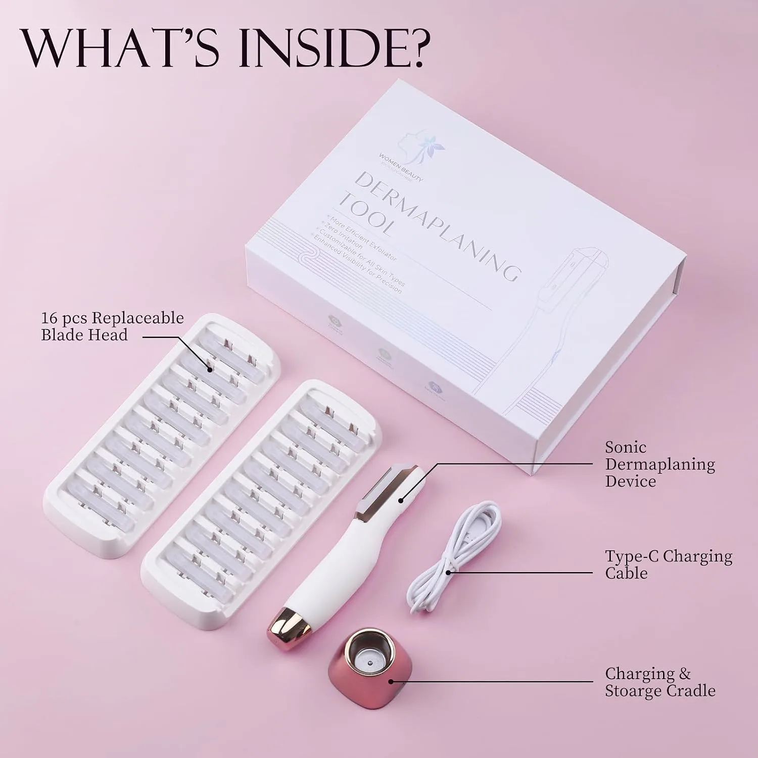 Sonic Dermaplane Razor for Women, Facial Hair Remover, U DermaPro+