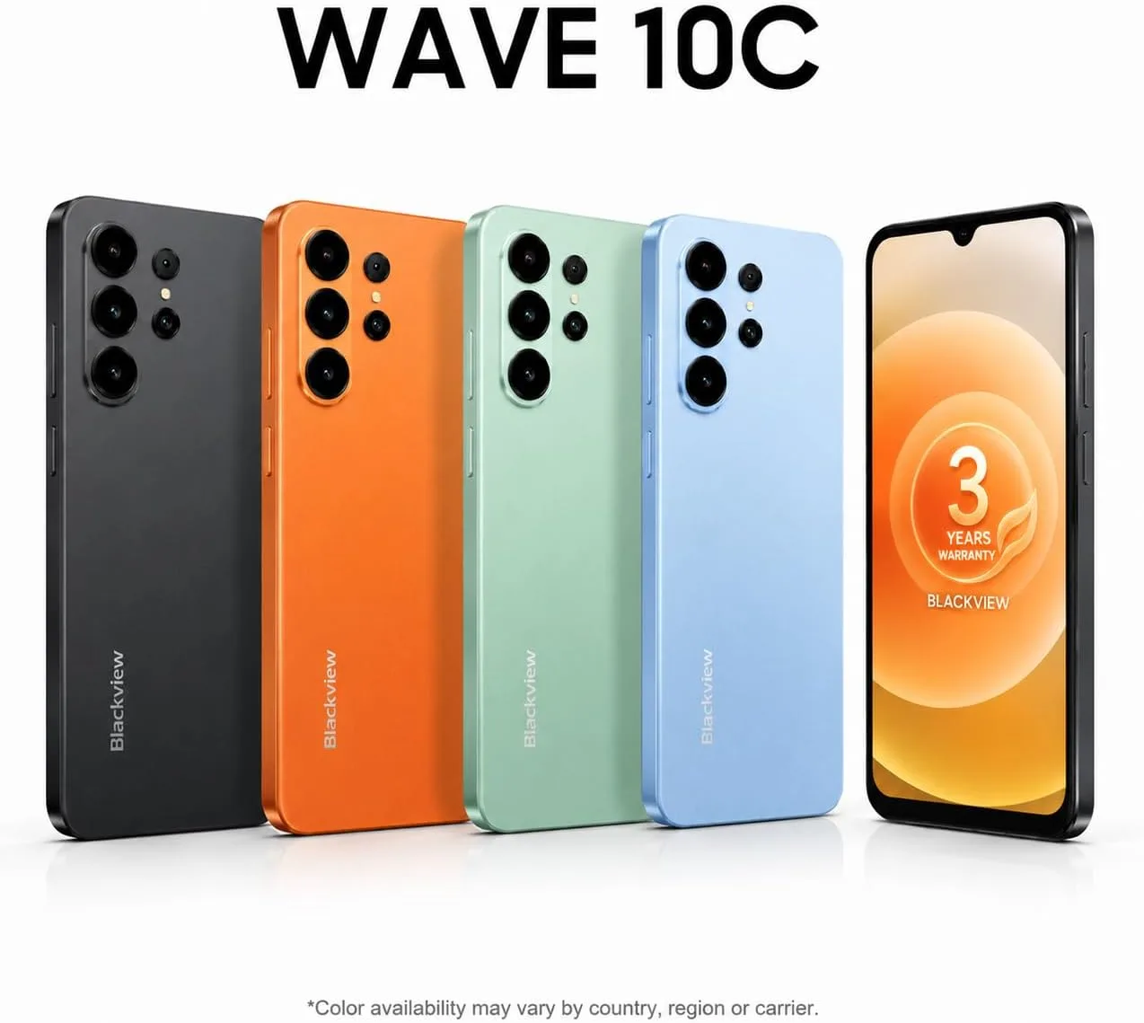 Blackview Wave 10C Android Phone Unlocked 6.88" Large Screen, Android 16 Unlocked Smartphones 16(4+12) GB+128GB/1TB, 32MP+13MP, Dual SIM/Face ID/GPS/OTG, Only for T-Mobile, Green