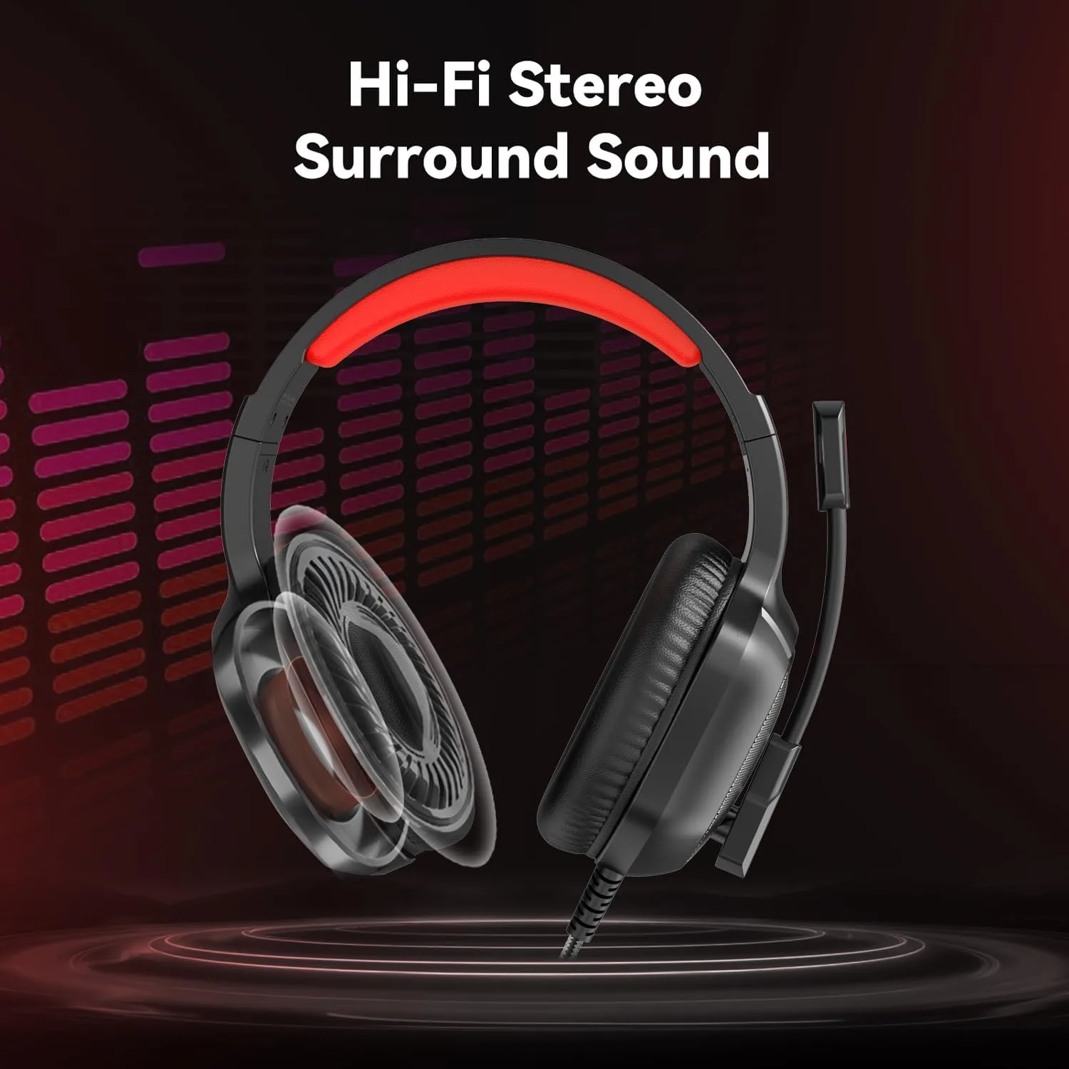 IMYB A36 Gaming Headset with Mic Stereo Headphones for Pc, PS5, Xbox