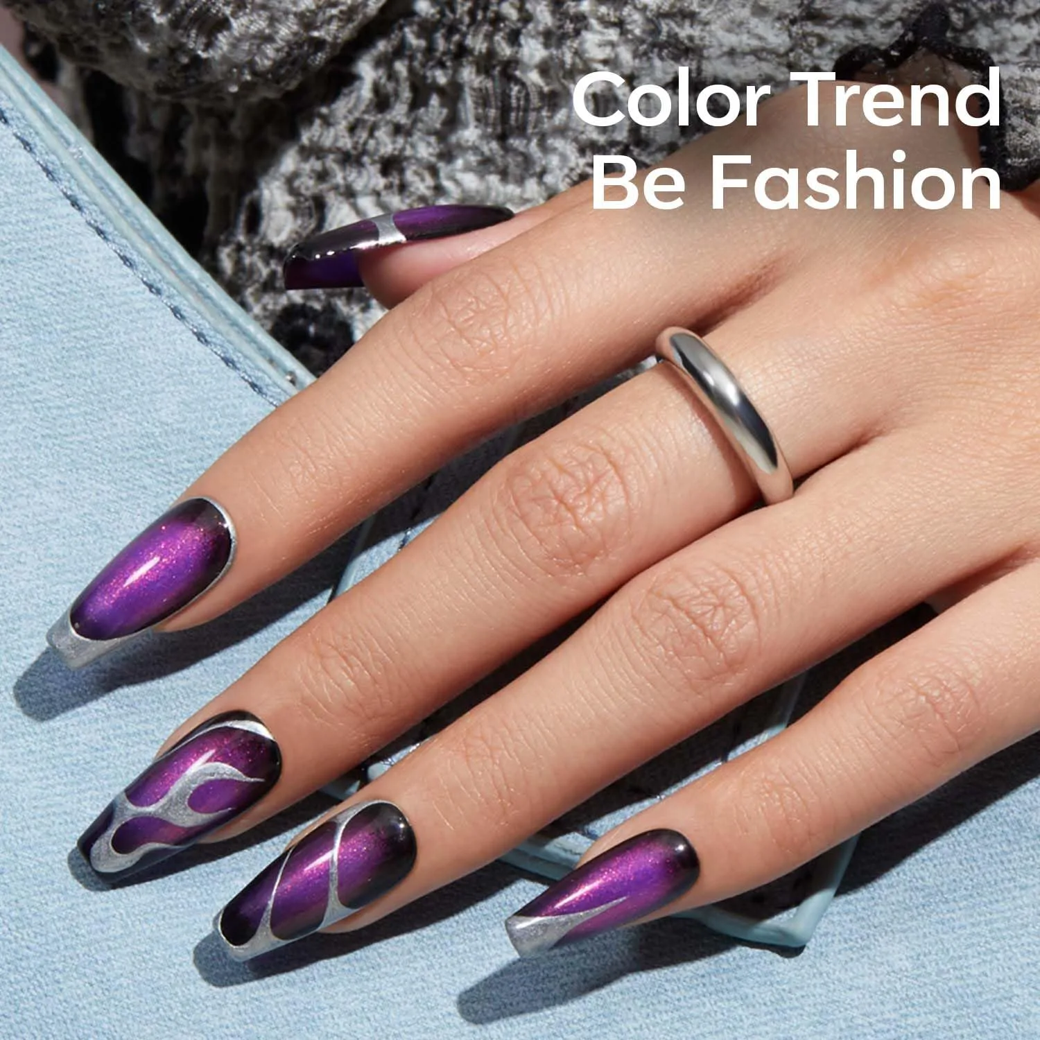 modelones Gel Nail Polish, 15 ML Chameleon Purple Gel Polish