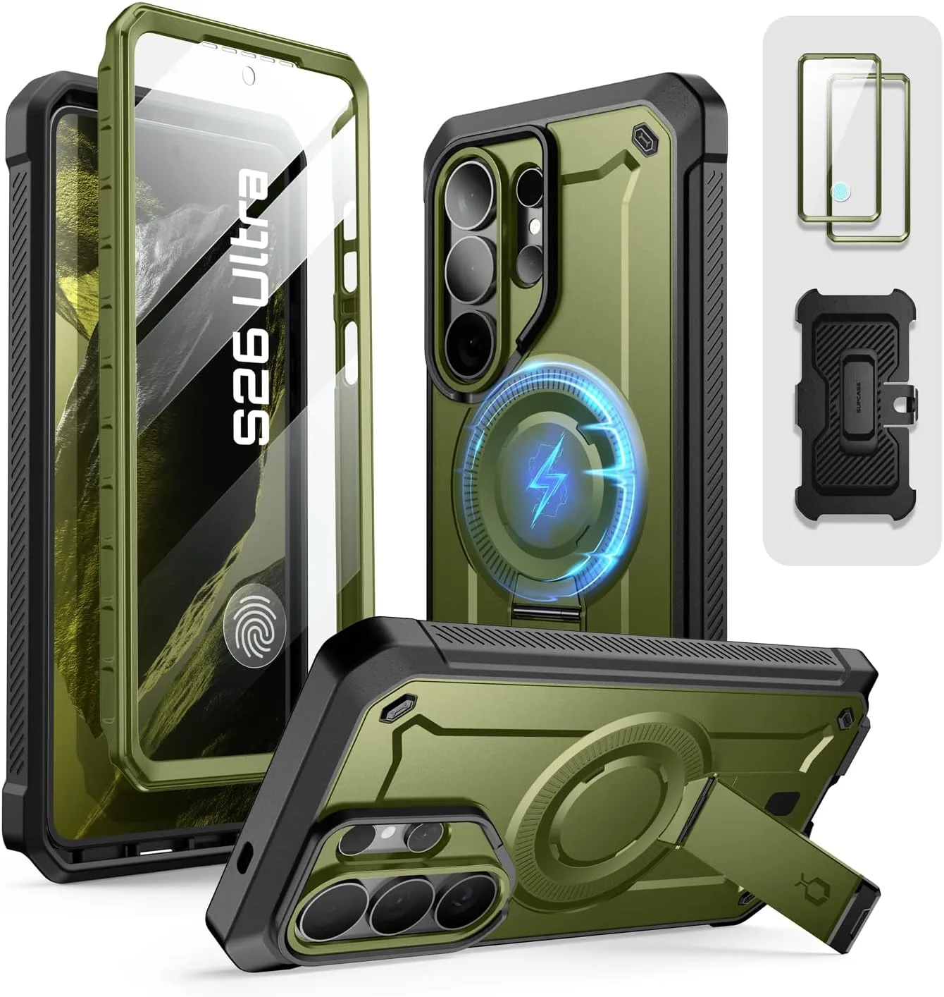 SUPCASE for Samsung Galaxy S26 Ultra Case with Built-in Stand, Green