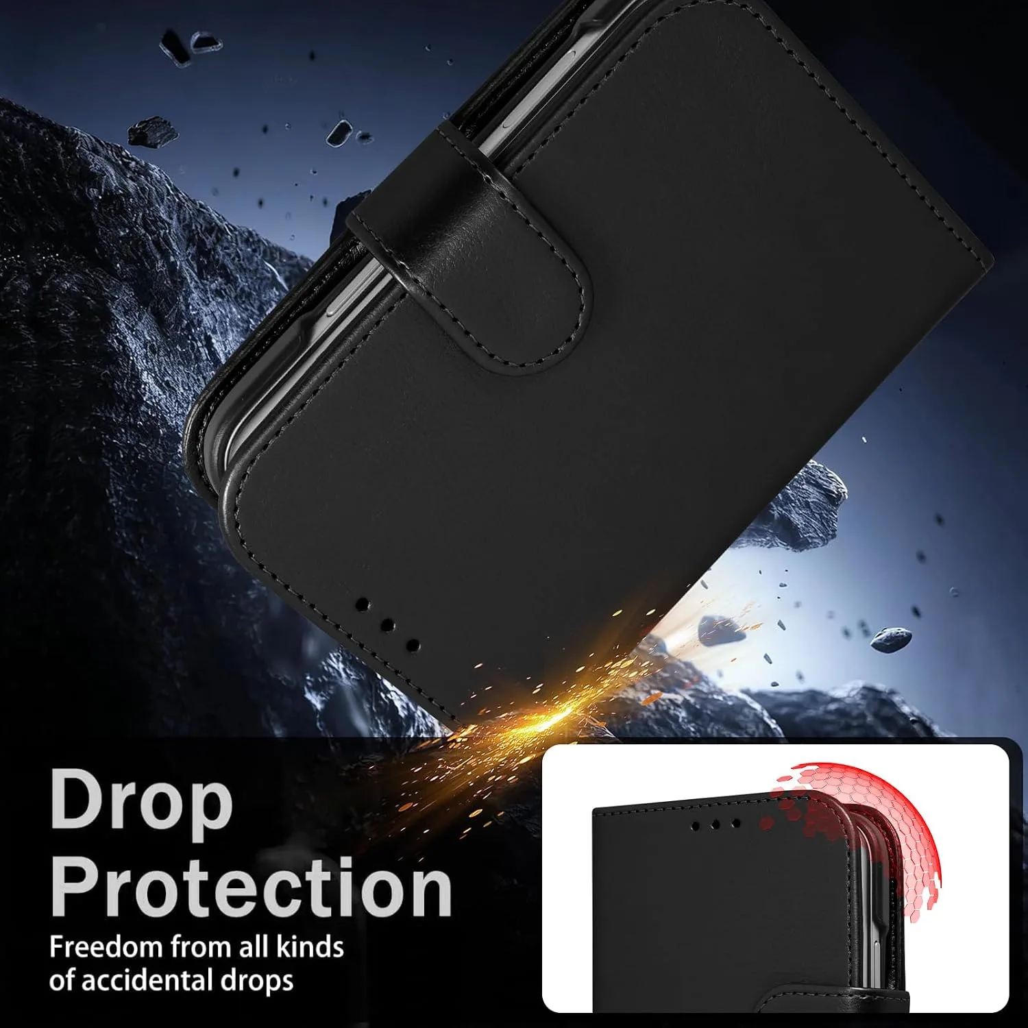 Wallet Phone Case Crafted for iPhone Duo Black