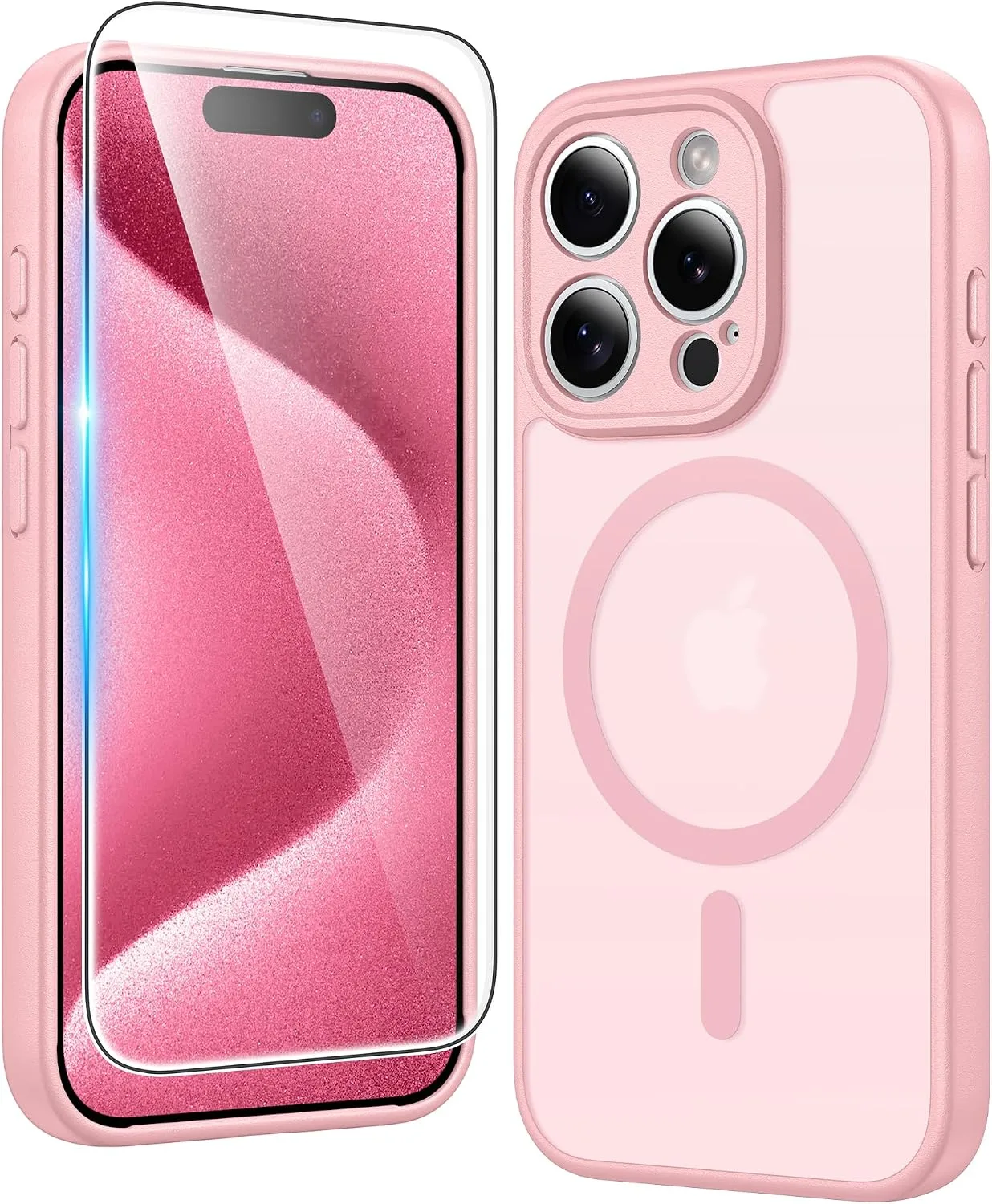 FNTCASE for iPhone 15 Pro-Max Case Compatible with Magsafe Matte Phonecase