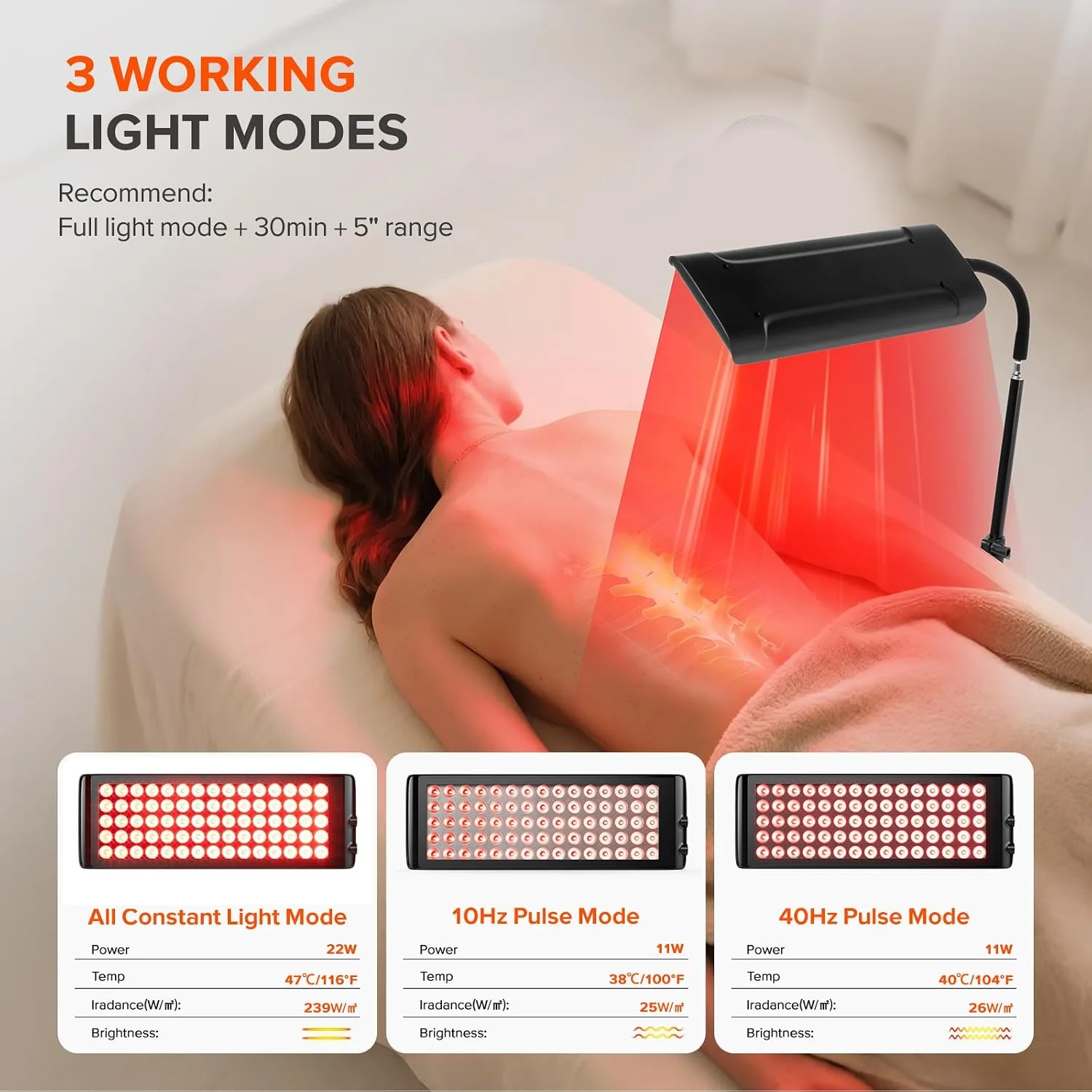 Red Light Therapy for Face and Body Infrared Light Therapy Lamp with Stand