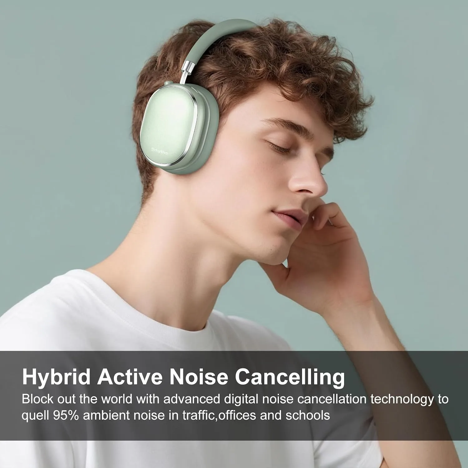 Srhythm NiceComfort 95 Hybrid Noise Cancelling Headphones Wireless