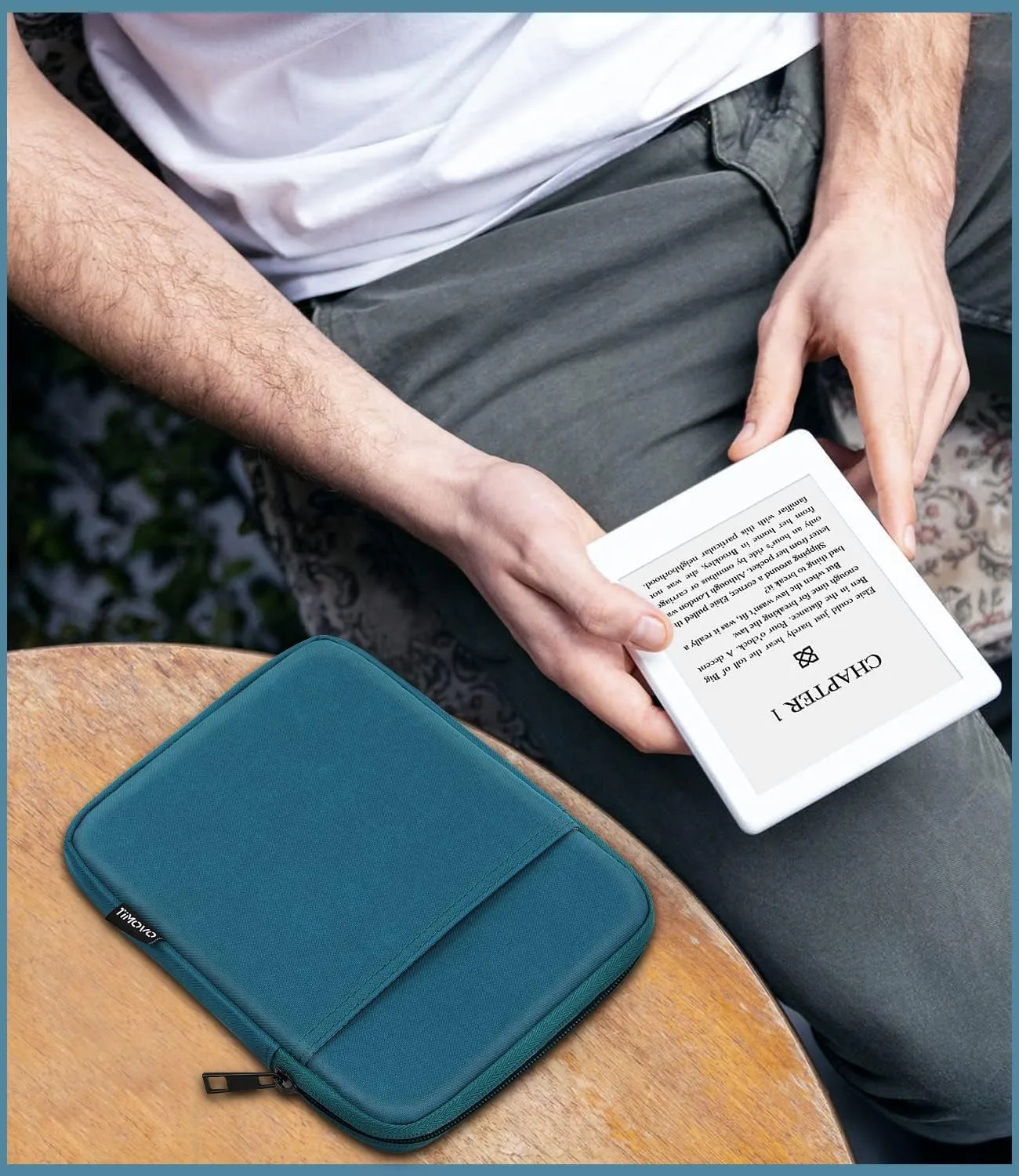 TiMOVO 6-7 Inch Sleeve Case for eReader Book, Peacock Blue