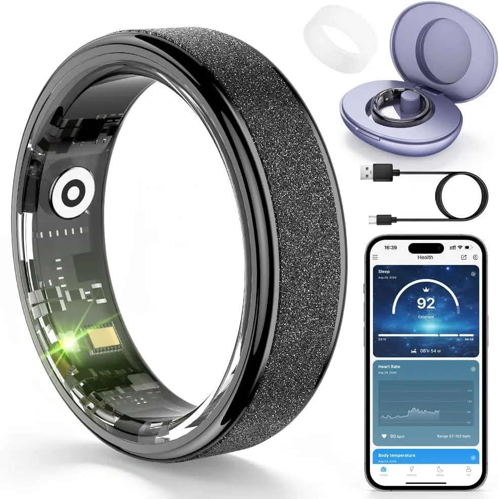COLMI Ring 2 Radiant Smart Ring, Smart Ring for Women & Men, No App Fee.