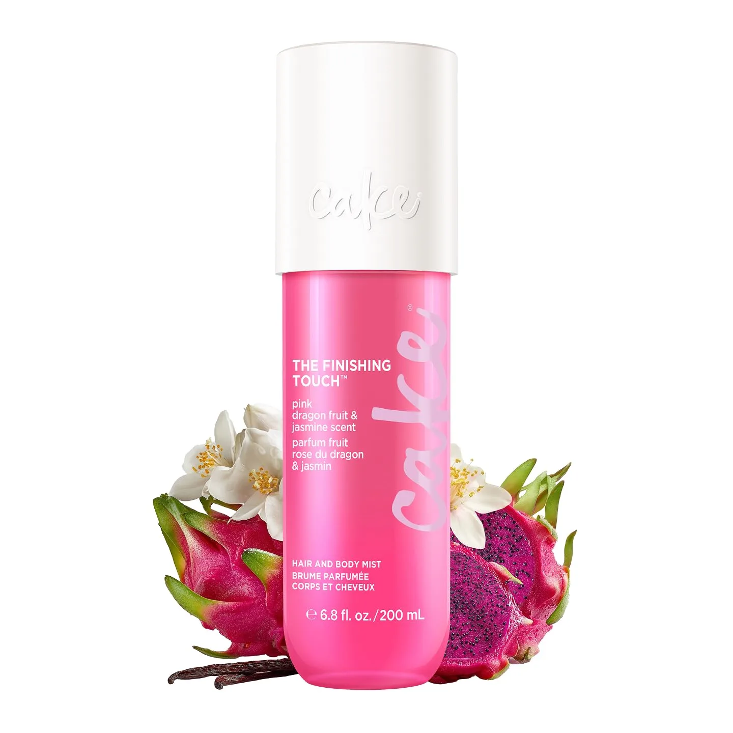 Cake Beauty Finishing Touch Hair and Body Mist, Pink Dragon Fruit & Jasmine Scent- Fine Fragrance Mist – Infused with Aloe and Argan Oil 2 Pack