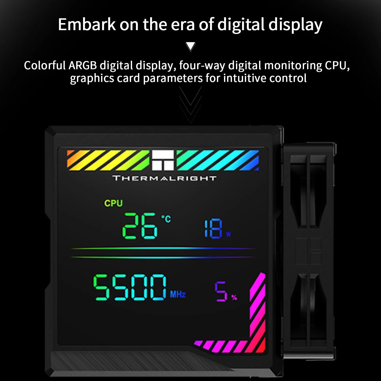 Thermalright Peerless Assassin 140 Digital Black CPU Cooler,Digital Screen