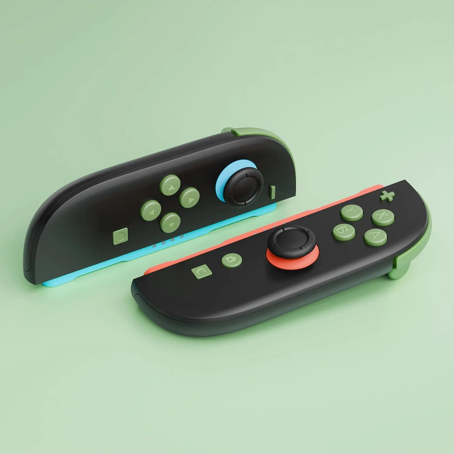 eXtremeRate DIY Replacement Full Set Buttons for Joycon 2, Custom ABXY Direction Keys Dpad + - C Home Capture Release L R ZR ZL Trigger Buttons for Nintendo Switch 2 Controller - Matcha Green