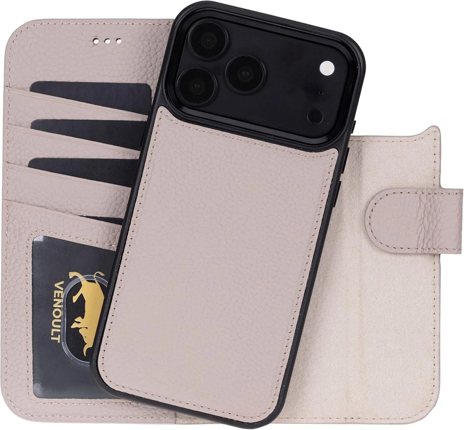 VENOULT Leather Wallet Case for iPhone 18 Pro MAX, Compatible with MagSafe