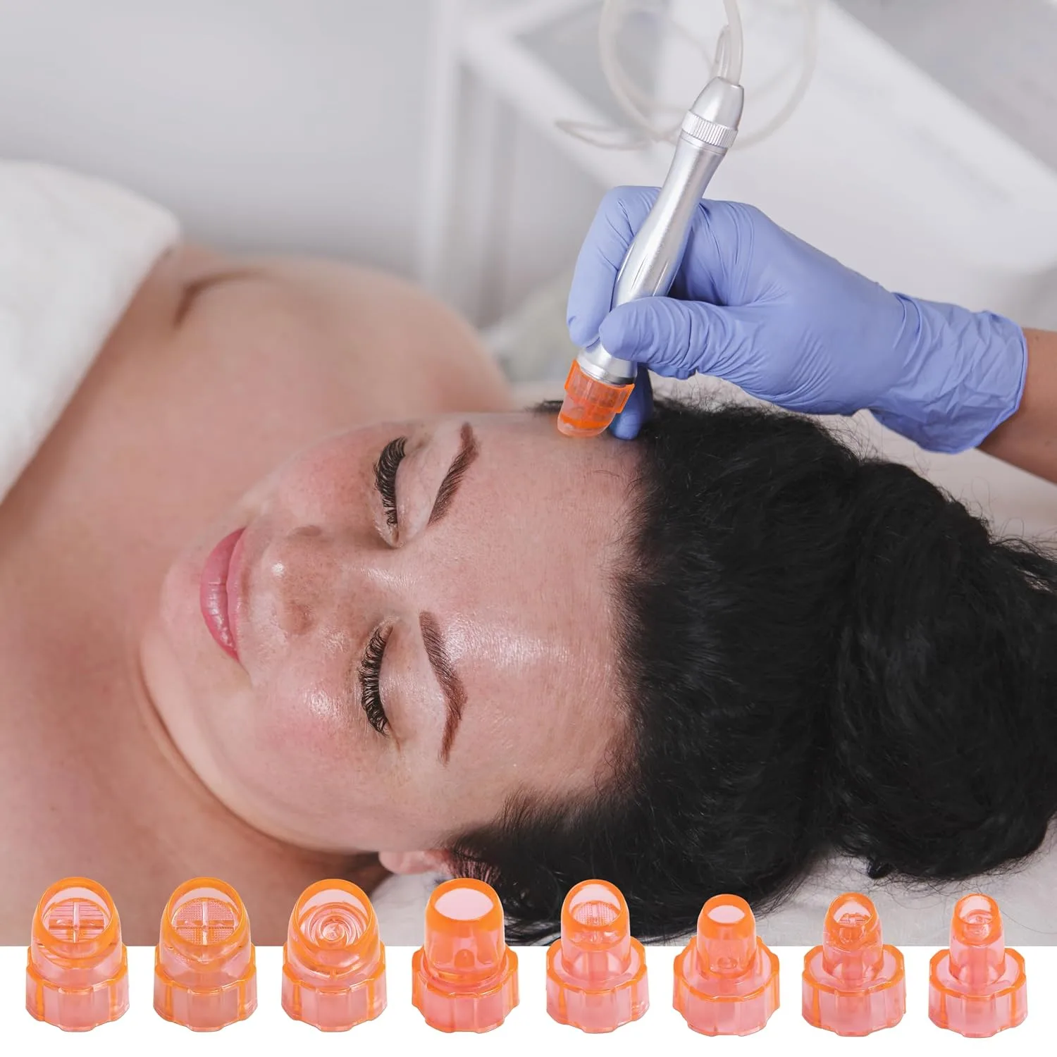 Elitzia 8Pcs Hydrodermabrasion Tips Set for Aqua Peel Beauty Machine