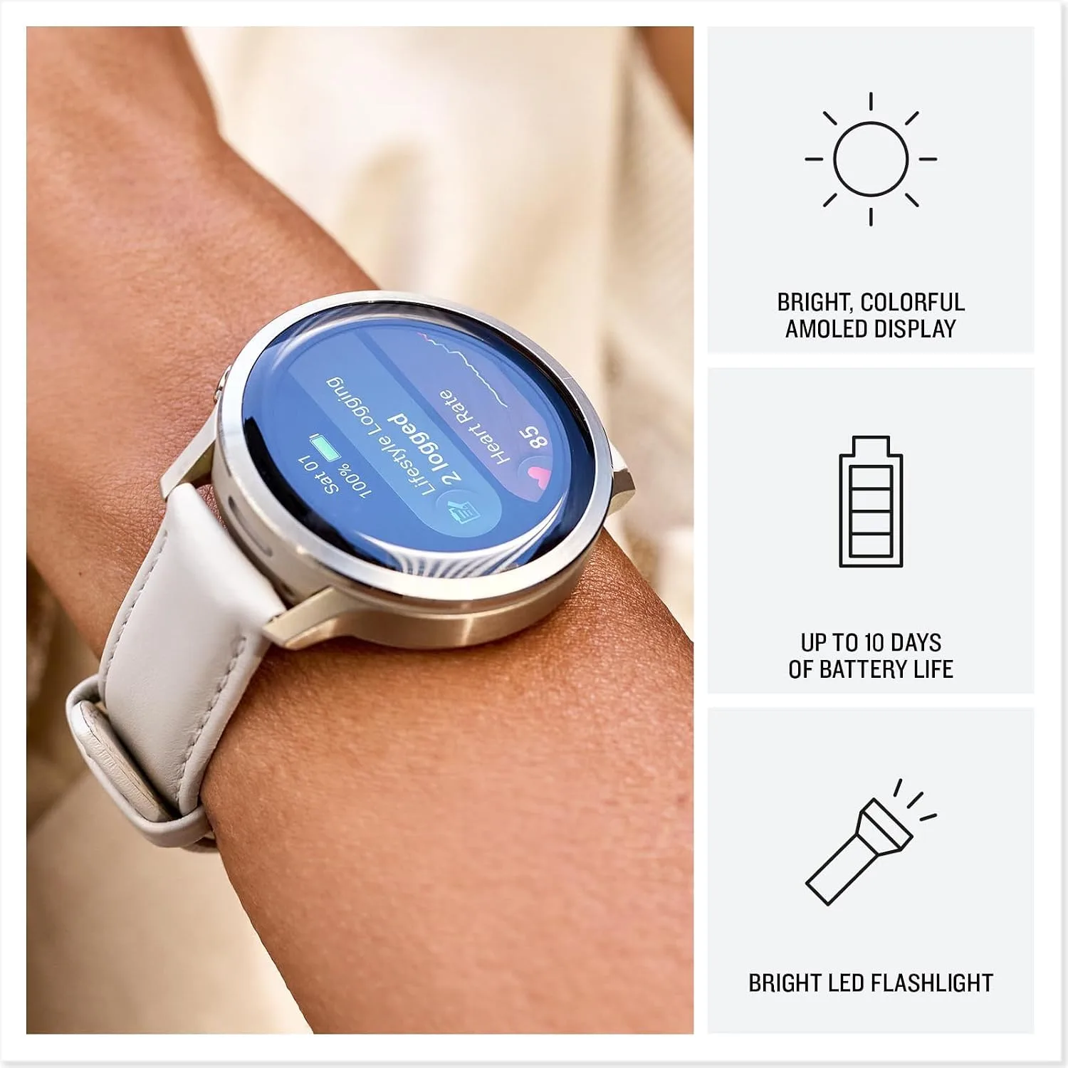 Garmin Venu 4 Health Fitness GPS Smartwatch 41mm AMOLED Bundle