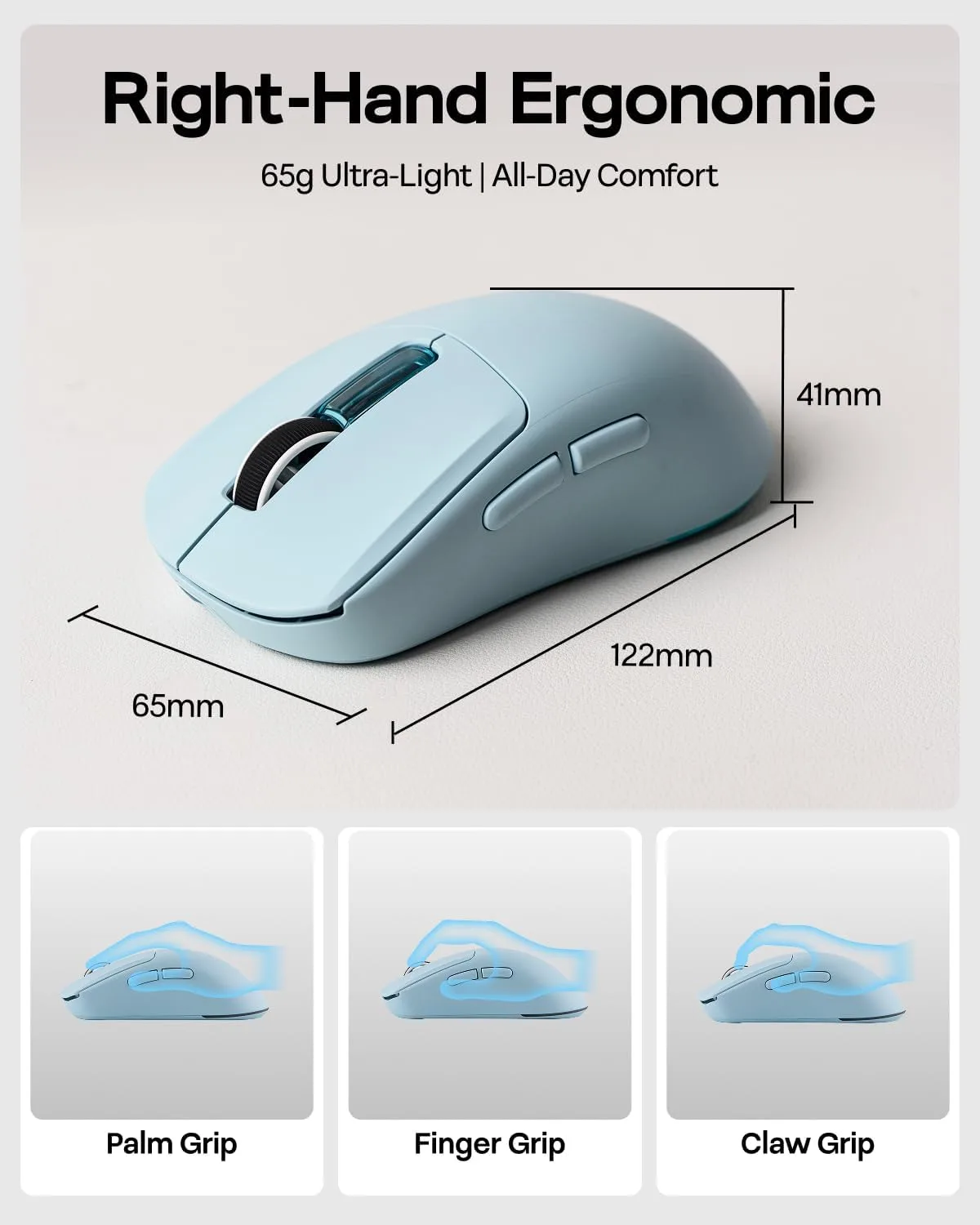 EPOMAKER NEX Lite Wireless Gaming Mouse w/Screens & RGB Charging Dock
