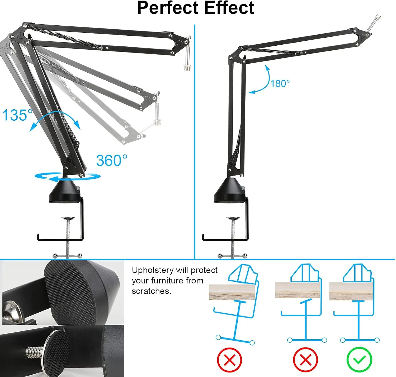 Rode Podmic Stand with Microphone Windscreen and Dual Layered Mic Pop Filter for Rode PodMic Podcasting Microphone by YOUSHARES